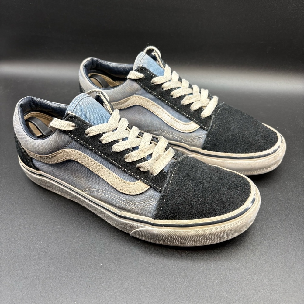 Black and Blue Vans Old Skool trainers, Unisex, Men’s 6, Women’s 7.5